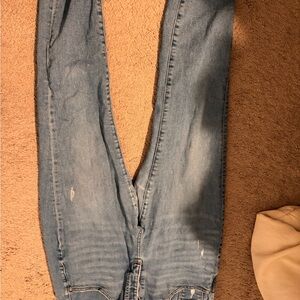 Blue Denim Jeans - LOFT skinny jeans